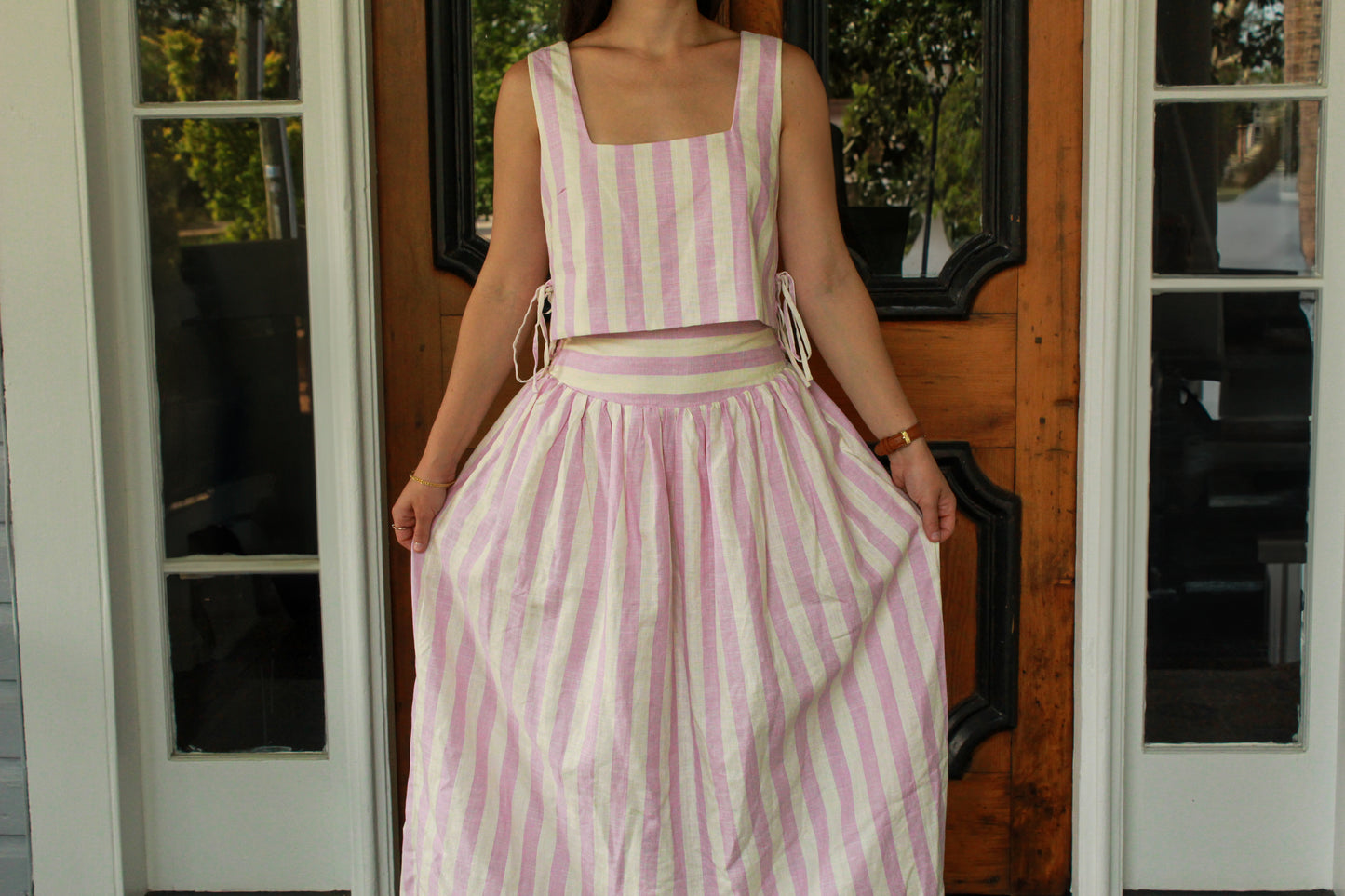Lainey Pink Stripe Set