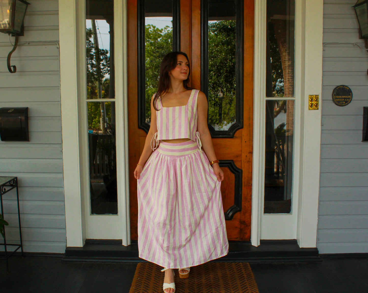 Lainey Pink Stripe Set