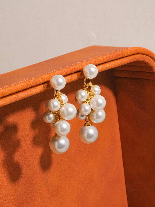 Pearl Drop Cascade Earrings