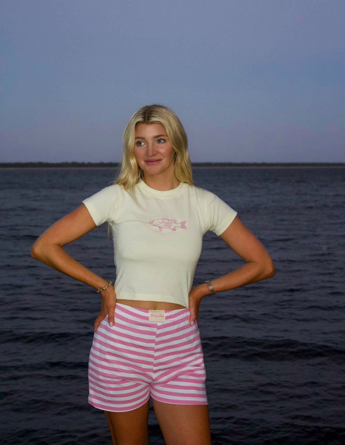 Reel Darling Embroidered Tee (YELLOW)