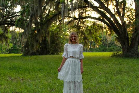 August White Eyelet Set