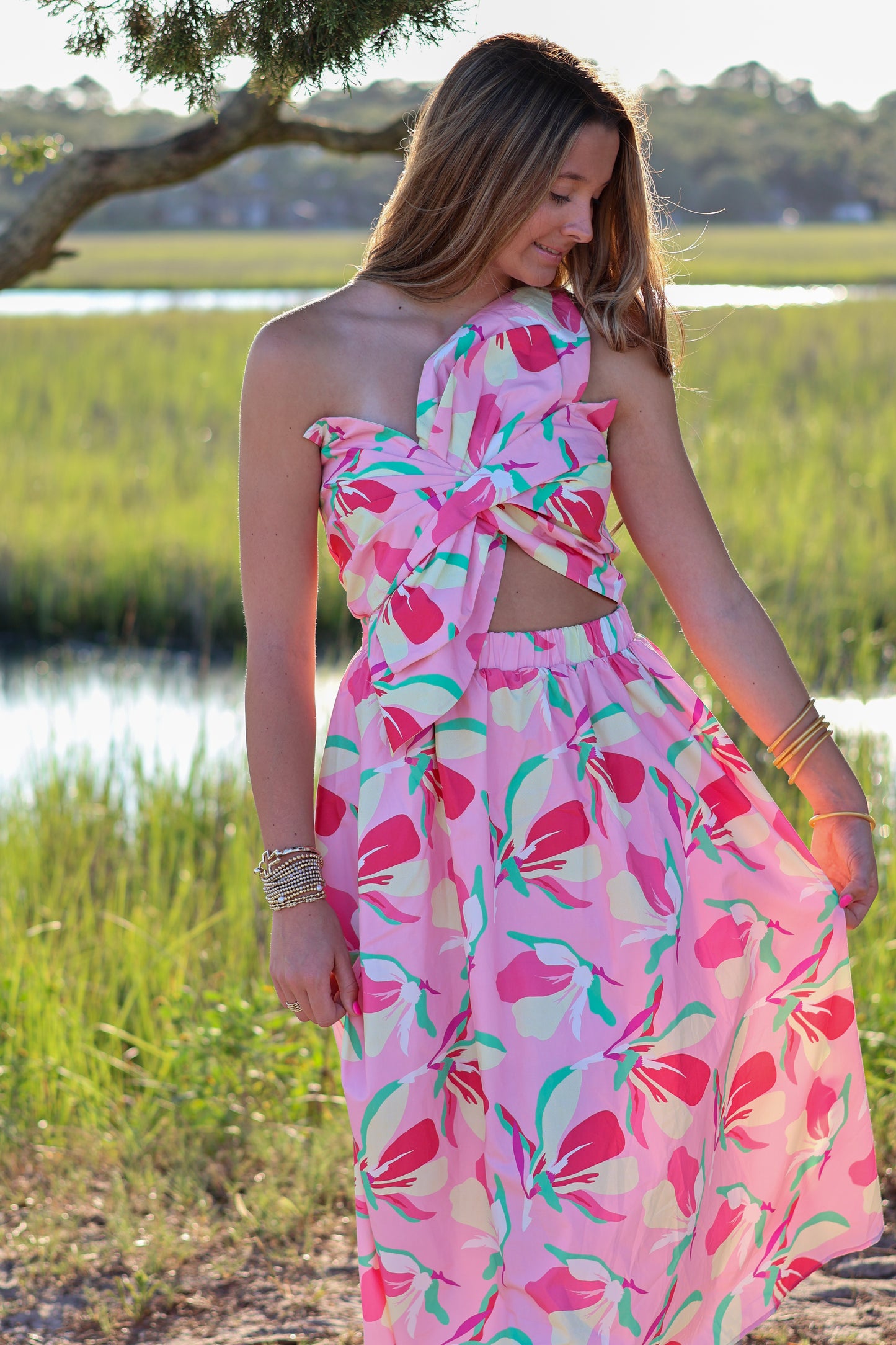 Claire Floral Midi Dress