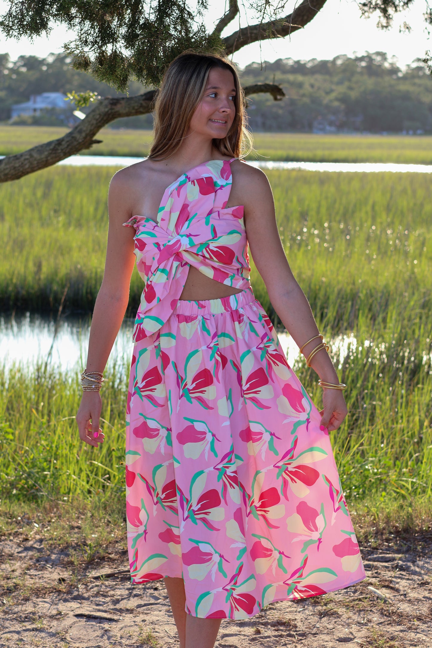Claire Floral Midi Dress
