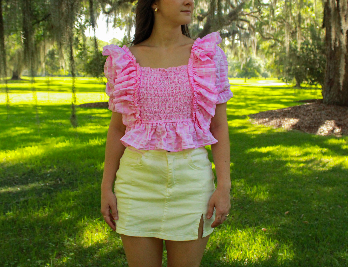 Sofie Pink Gingham Top