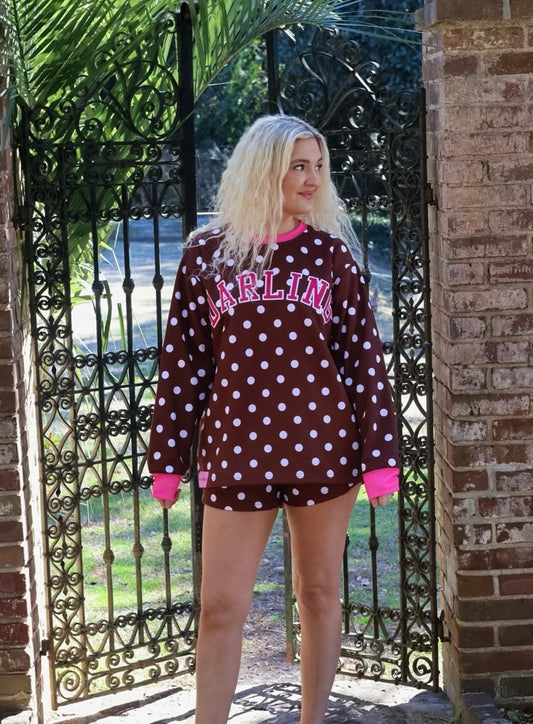 Darling Polka Dot Fleece Lined Shorts
