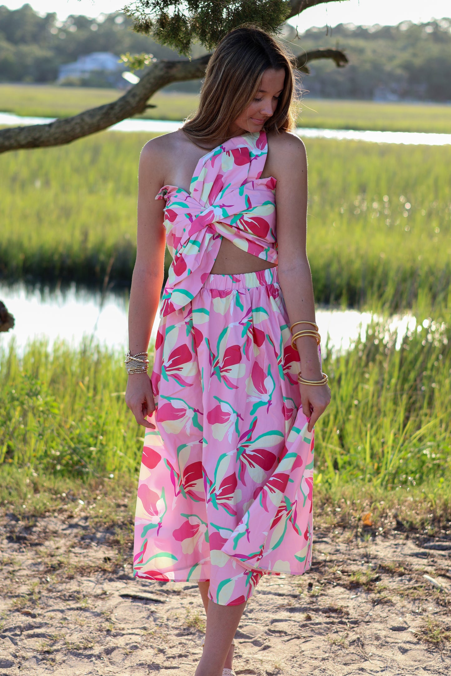 Claire Floral Midi Dress