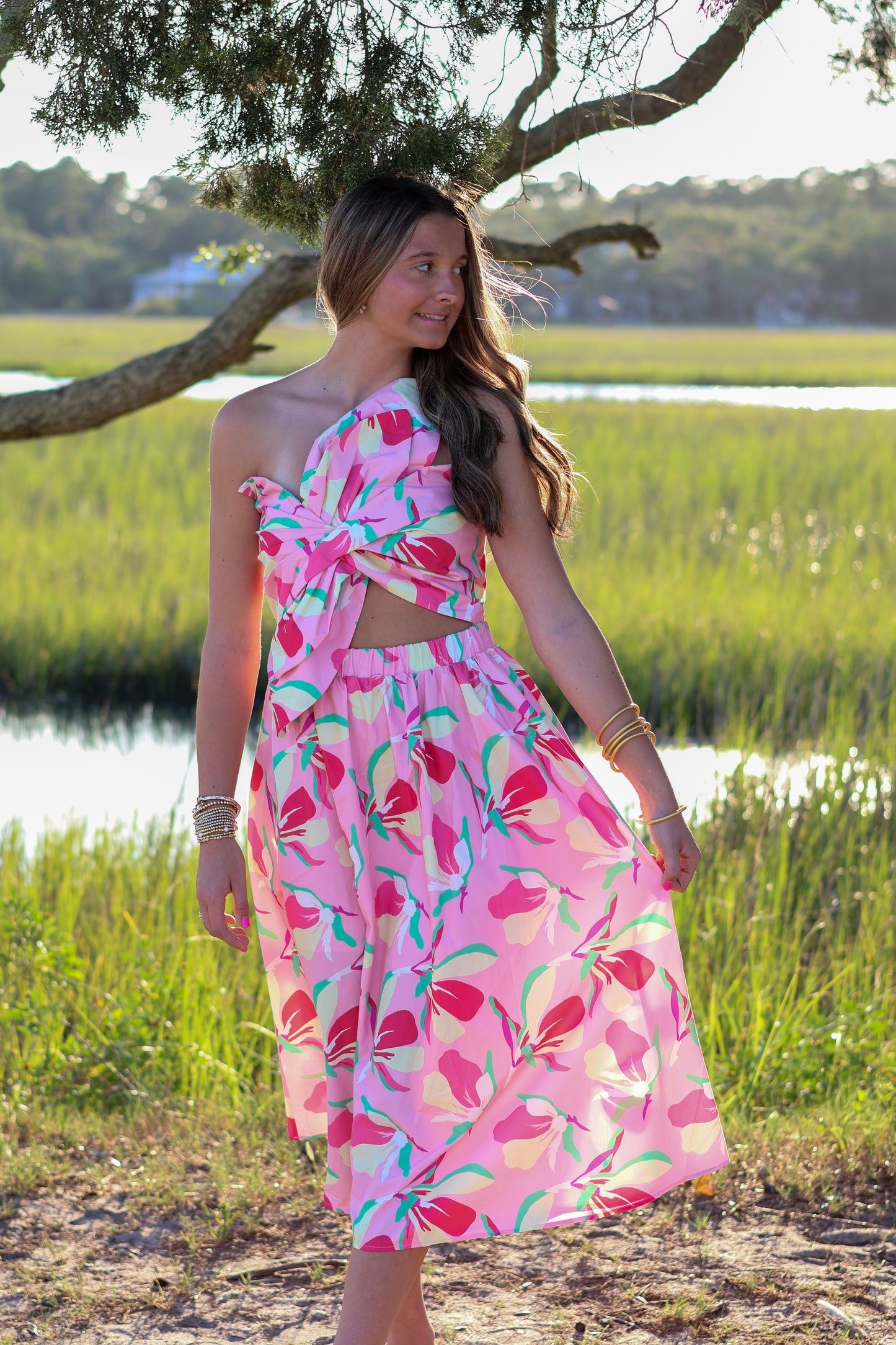Claire Floral Midi Dress