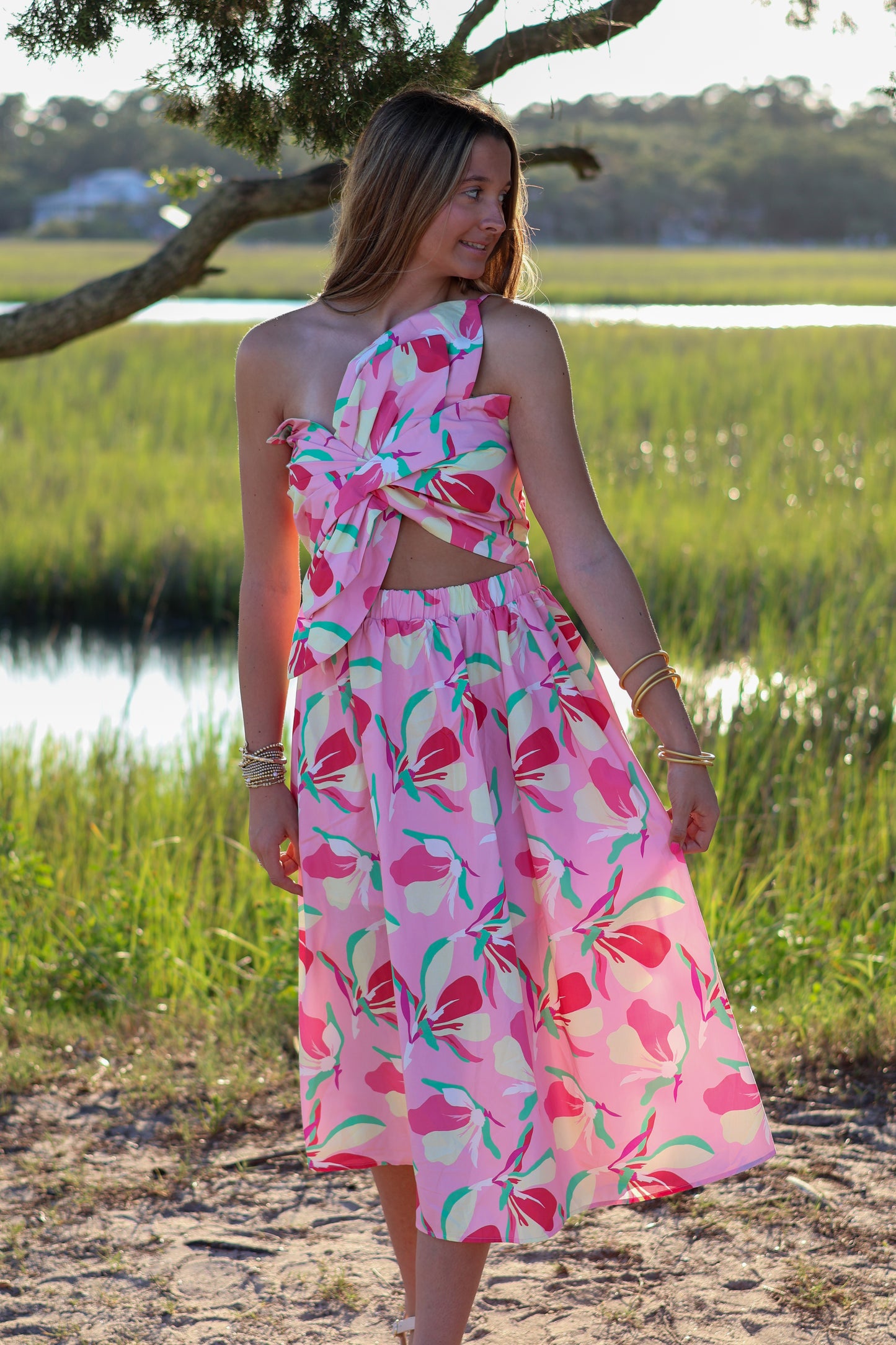 Claire Floral Midi Dress